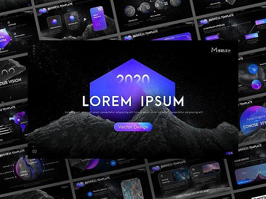 【动画PPT】星陨大气商务模板63.0