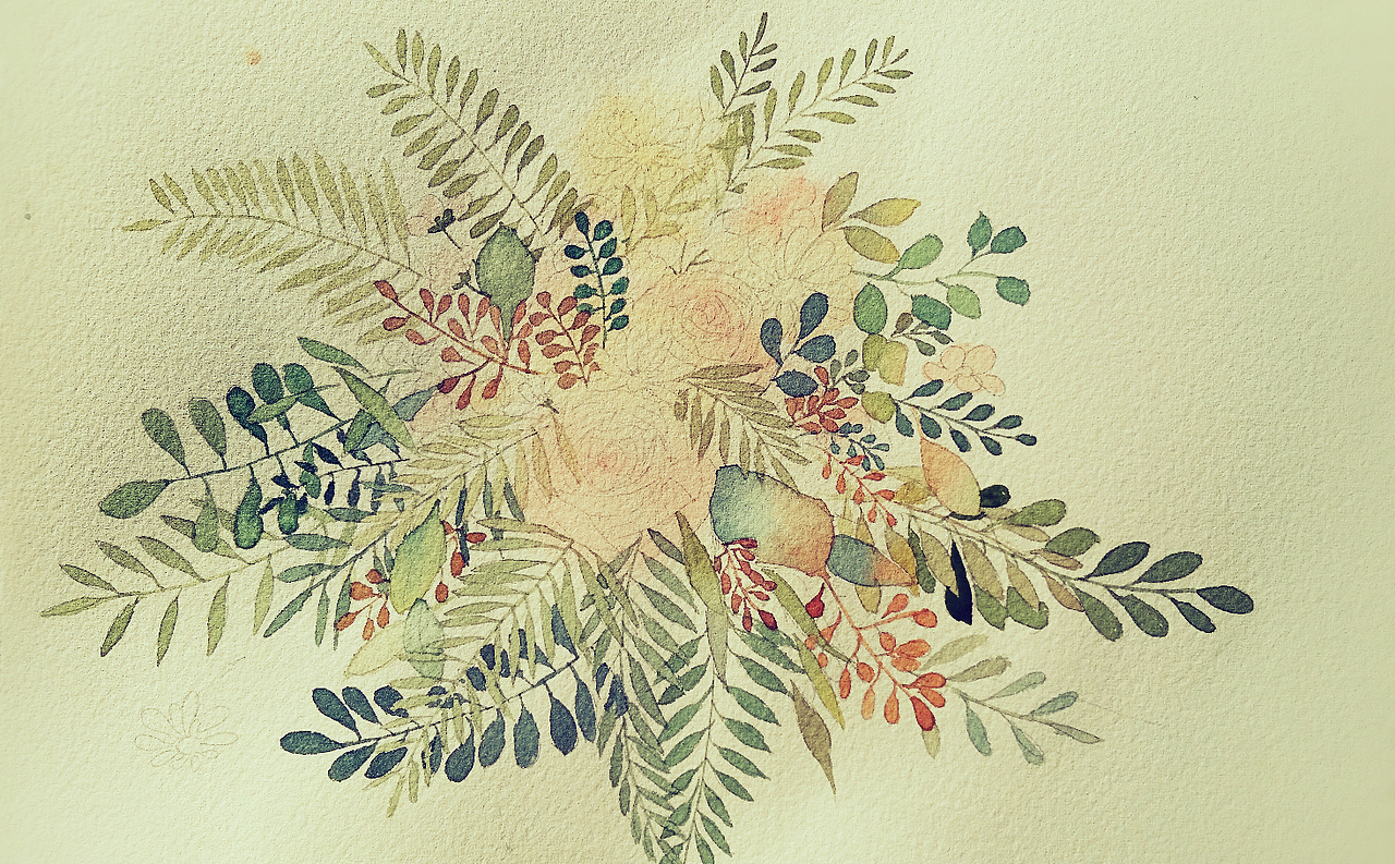 森林系小花（附过程图）（图ZMzUyOTk1NDg=） - 商业插画 - 站酷设计师瑶背背原创素材 - 站酷ZCOOL