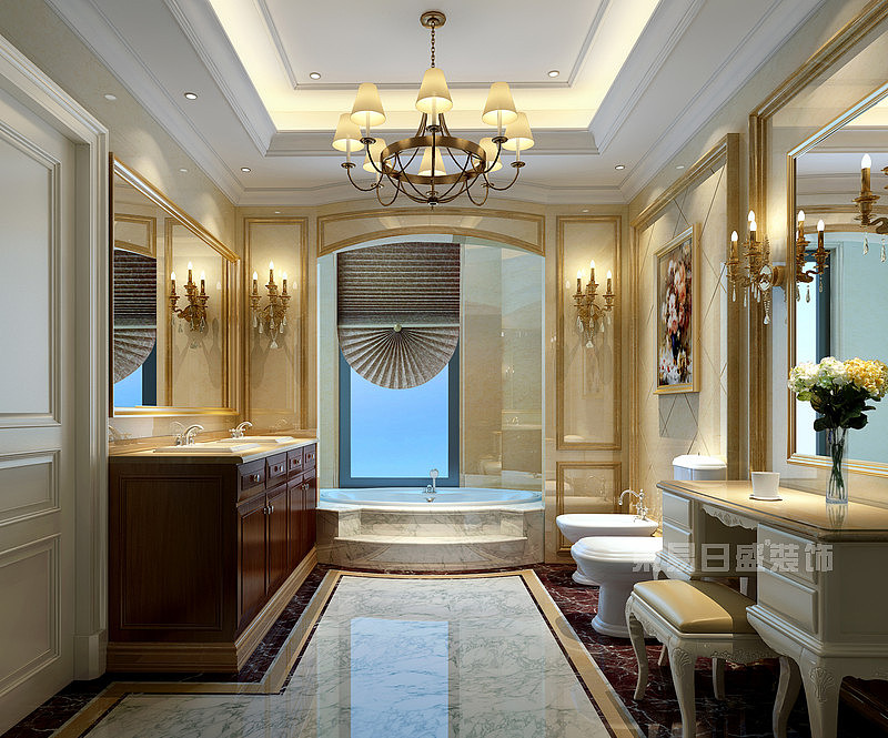 钱塘帝景新古典风格卫生间效果图
