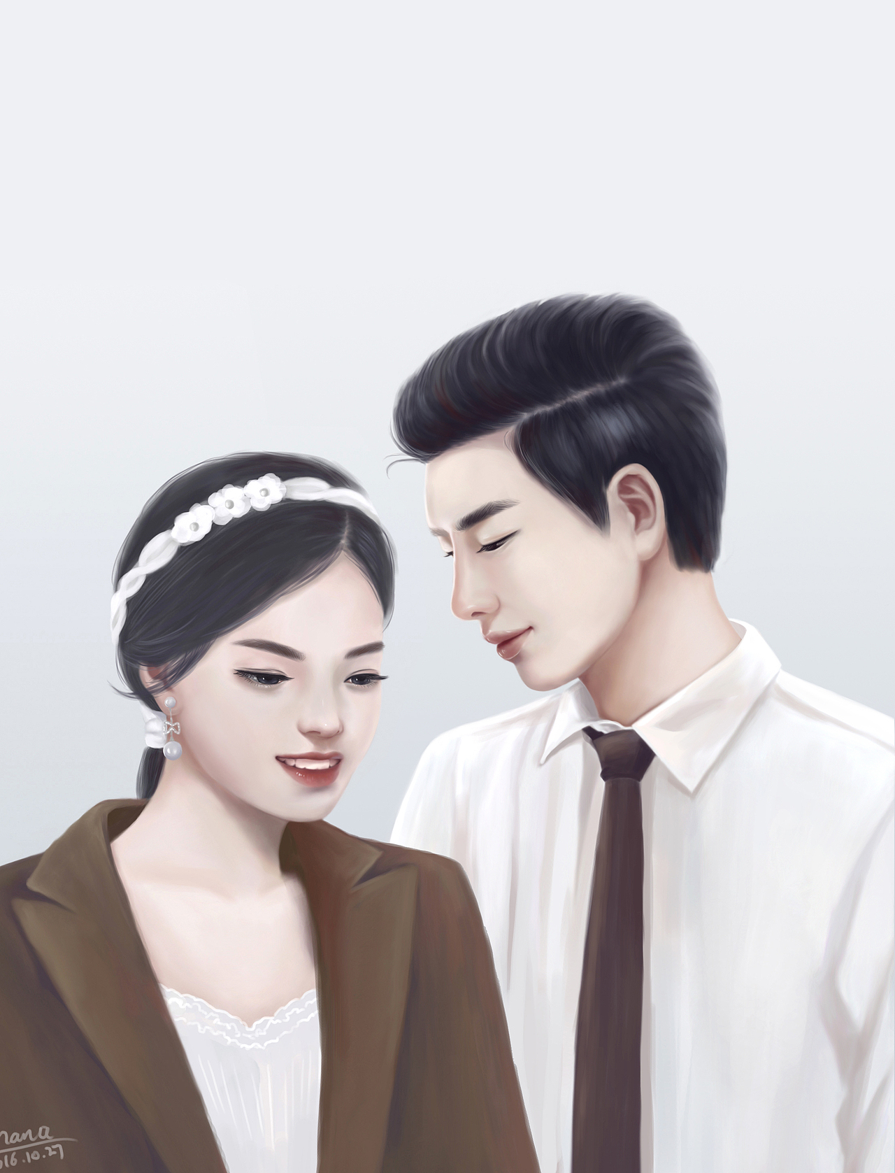 给老公画的生日贺图