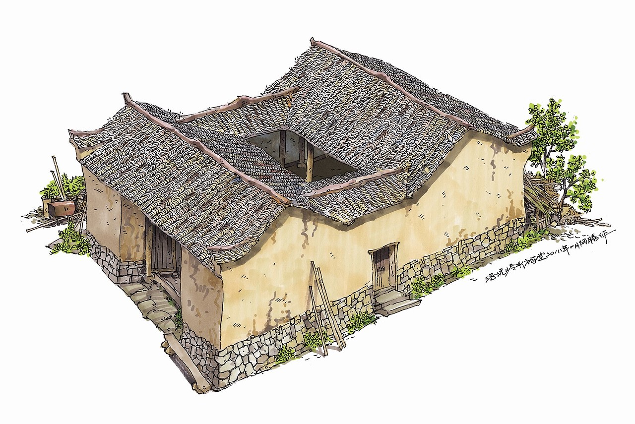 民居古建写生（图ZMTM2MTY0MjIw） - 建筑设计 - 站酷设计师绘聚设计教育原创素材 - 站酷ZCOOL