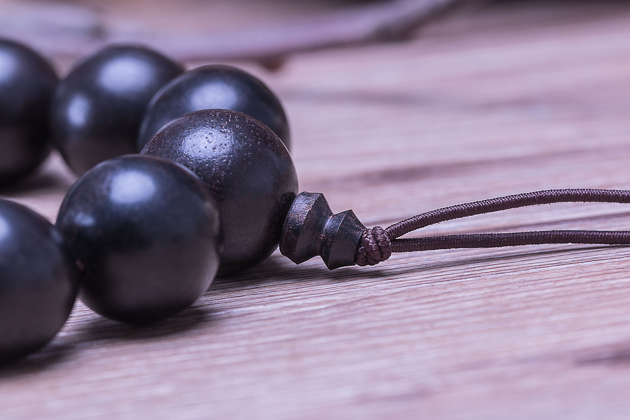 紫光檀文玩佛珠手串电商产品摄影