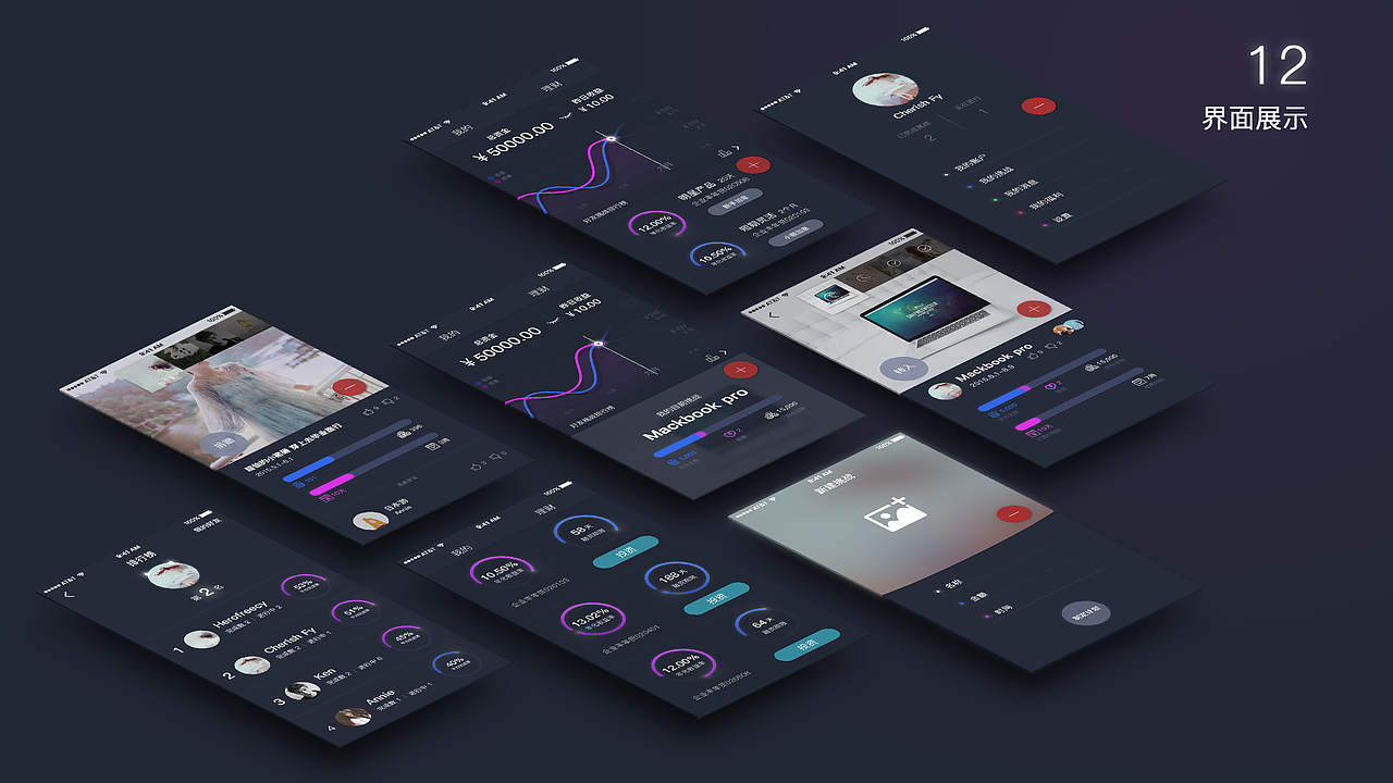 金融APP设计 －Moster（图ZNTk2MzYyNDA=） - APP界面 - 站酷设计师CrazyCherishyJ原创素材 - 站酷ZCOOL