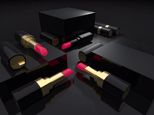 C4D口红场景建模