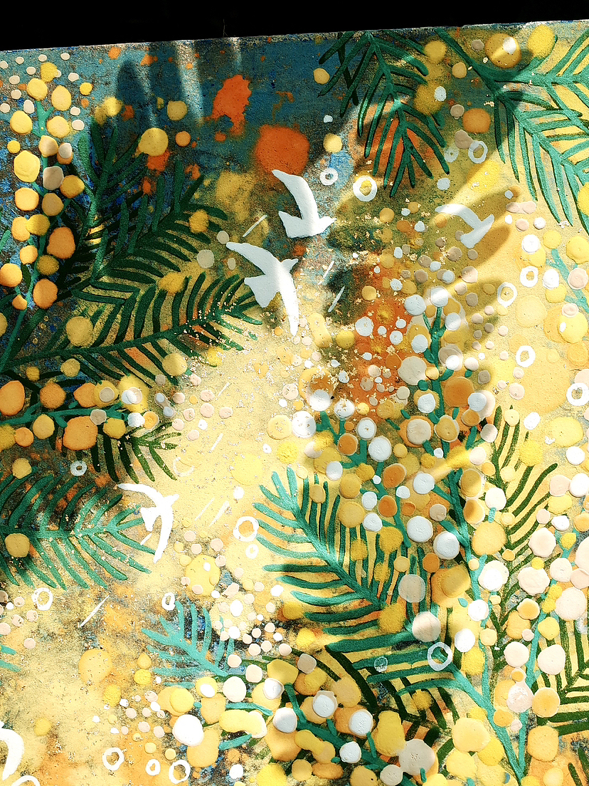 岩彩94《春山如笑》（图ZMzM4MzkxMTky） - 绘画 - 站酷设计师IamJOJO原创素材 - 站酷ZCOOL