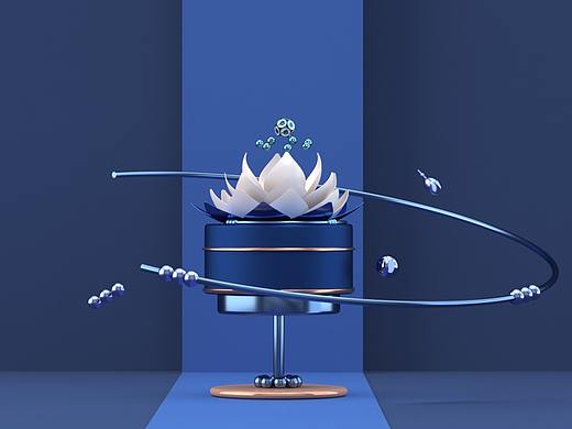 C4D佛学广告宣传临摹作品