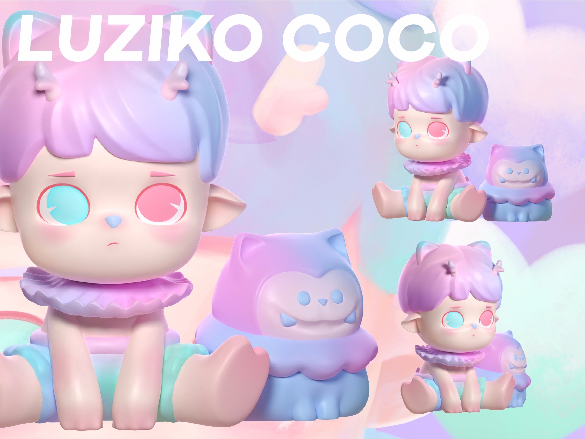 鹿豆子LuZiko艺术潮玩丨可可猫