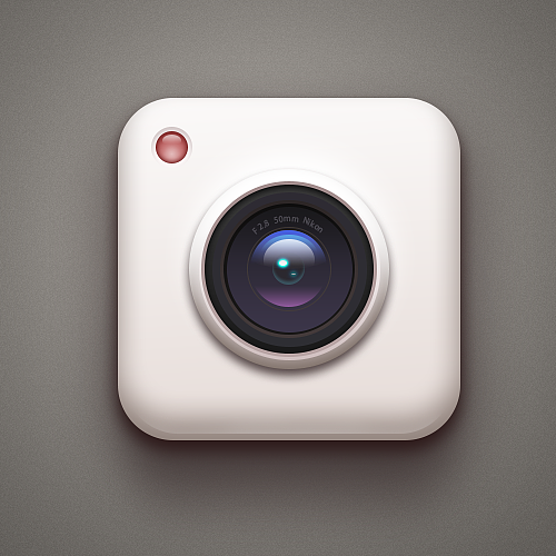 ios风格写实图标相机