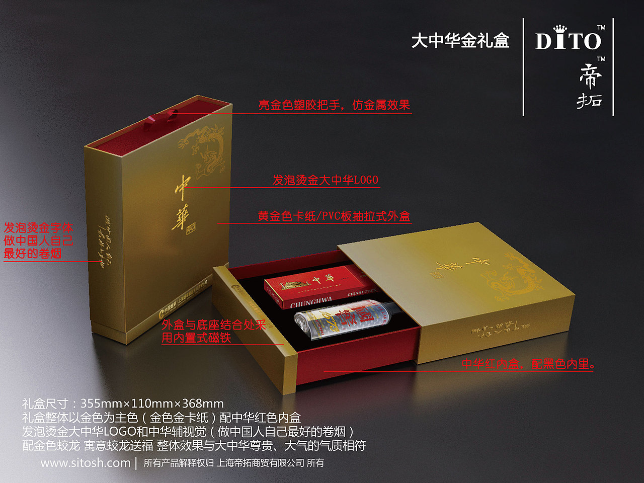 “中华香烟”部分定制礼品