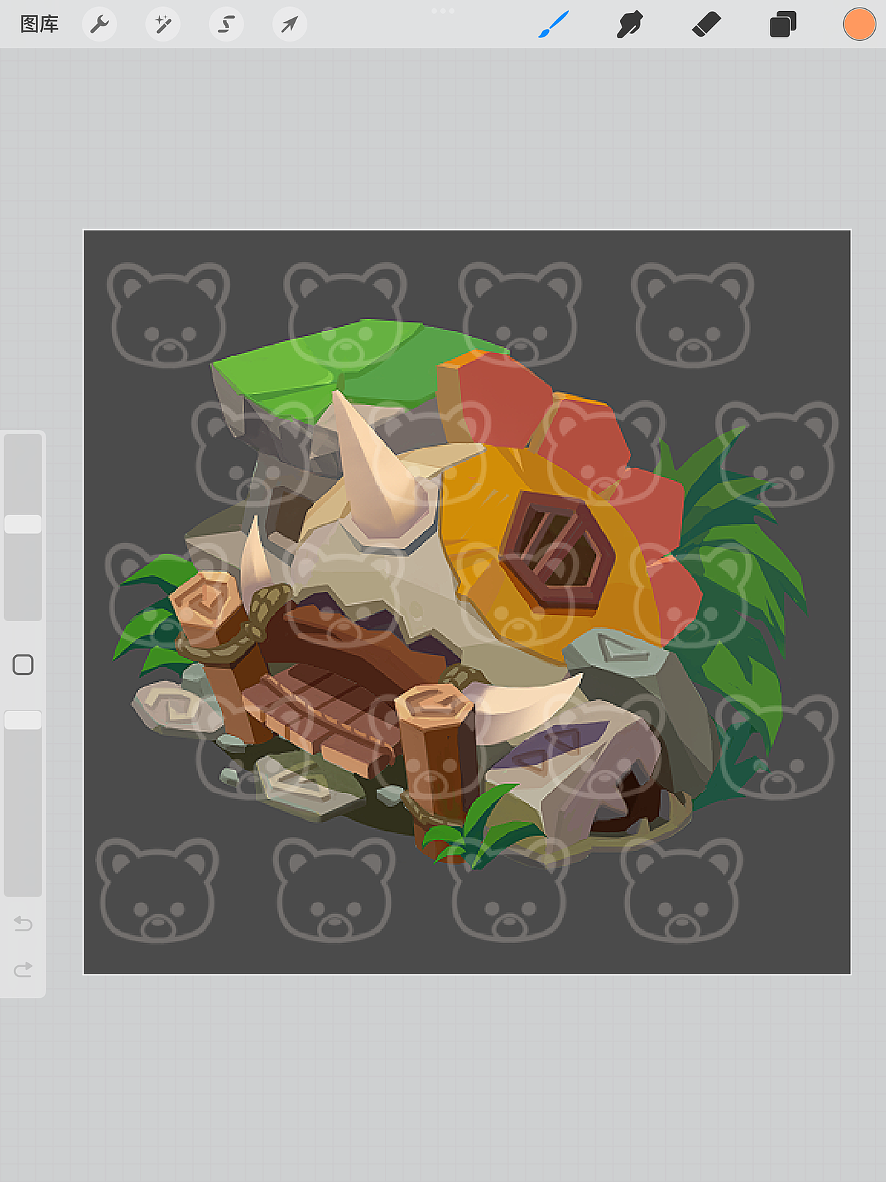 小建筑，小动物，横版场景