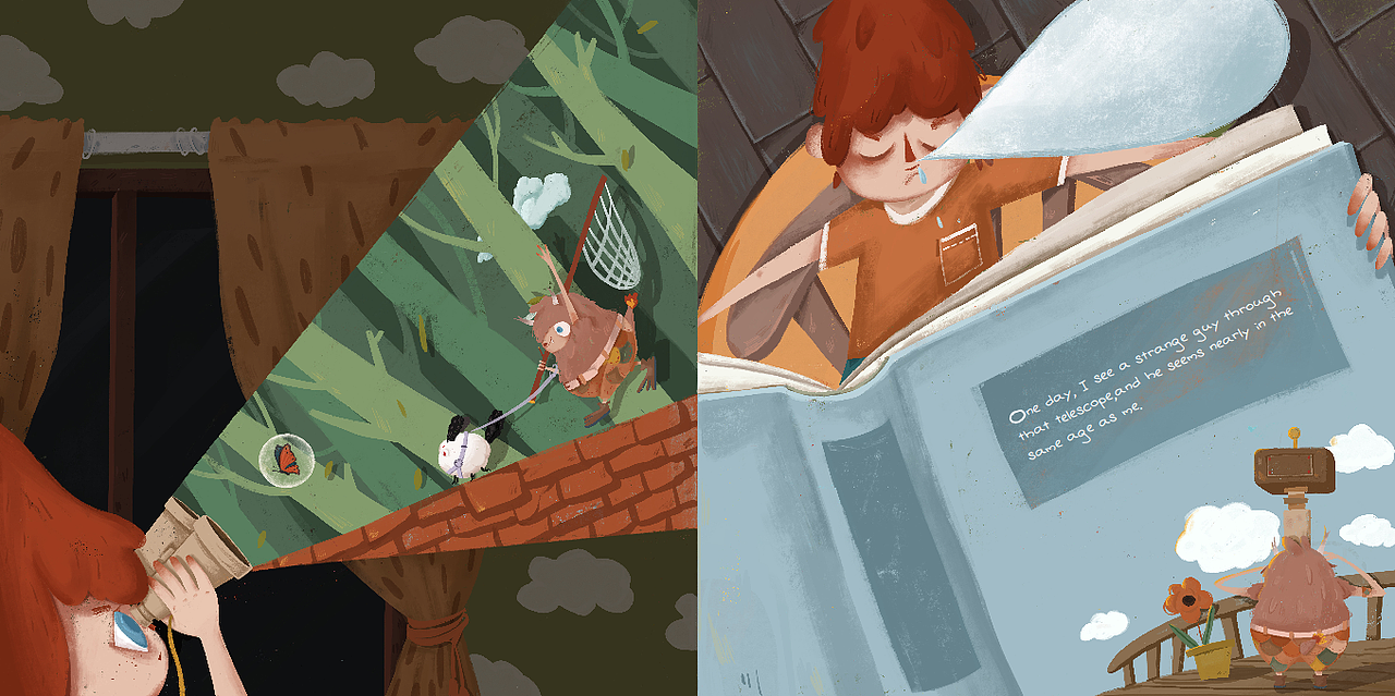 cib绘本获奖作品-《哇,望远镜里有个大怪物》