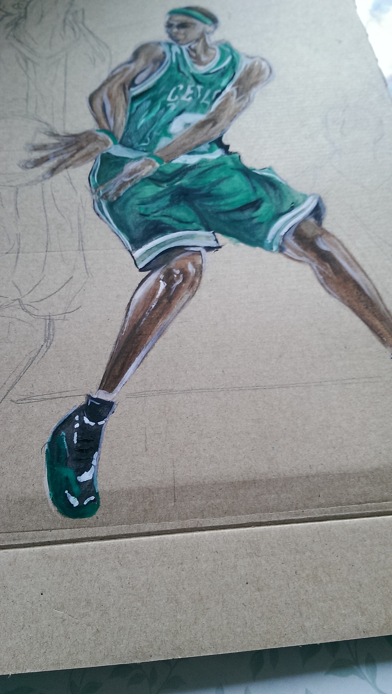 纸皮上画的篮球