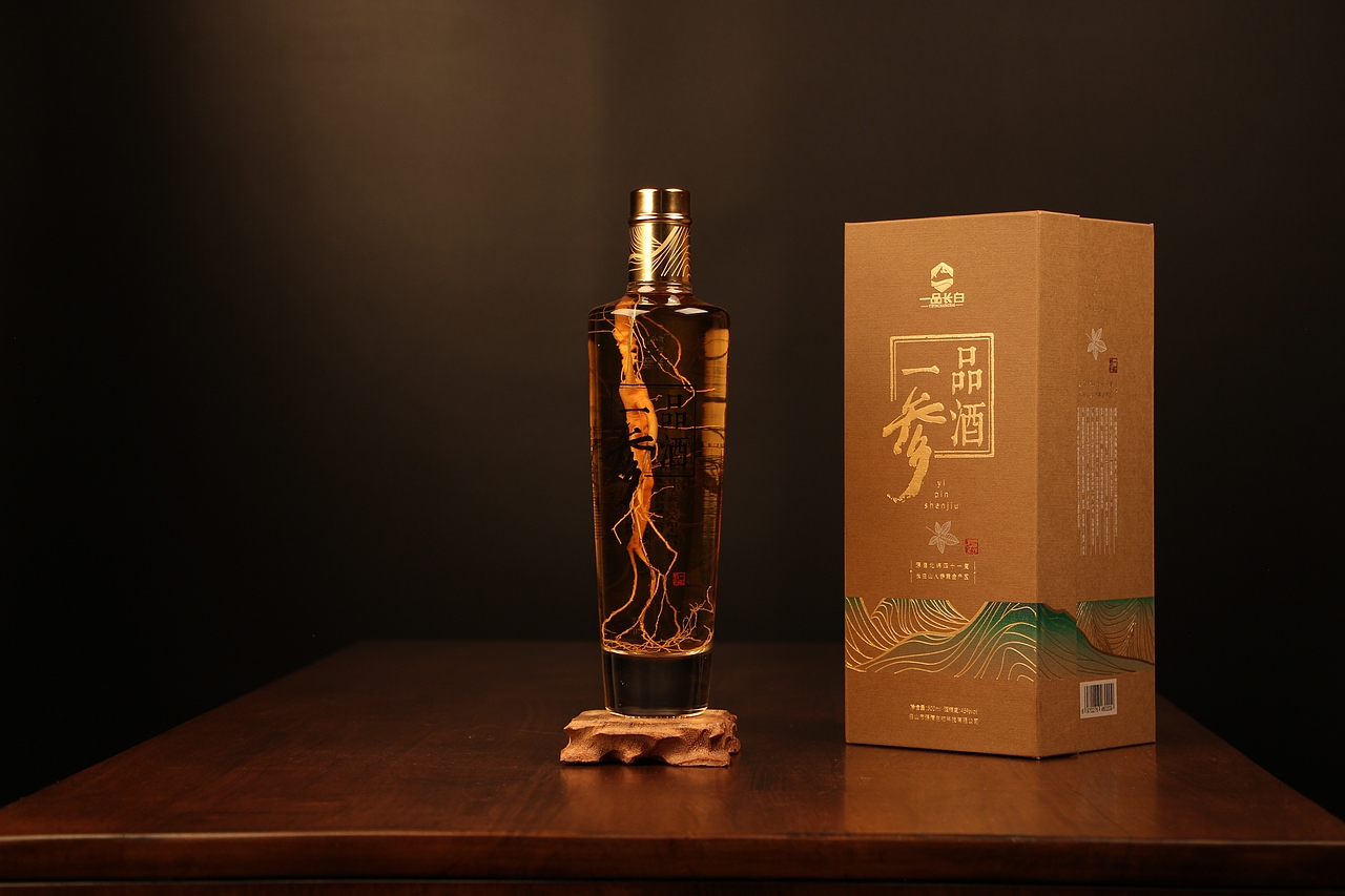 一品长白45度500ml参酒包装设计