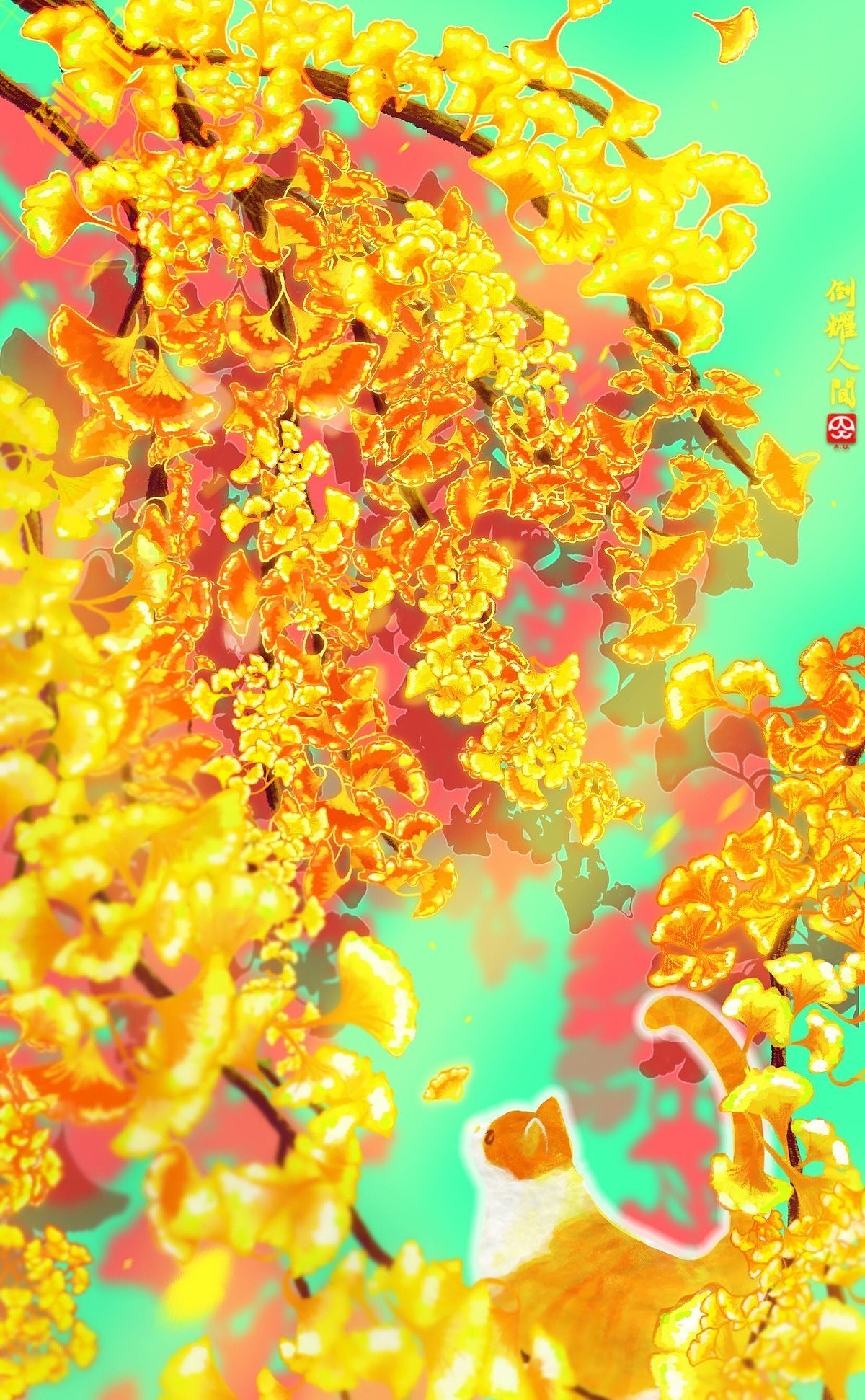 「是猫是故宫」之《银杏耄耋图》