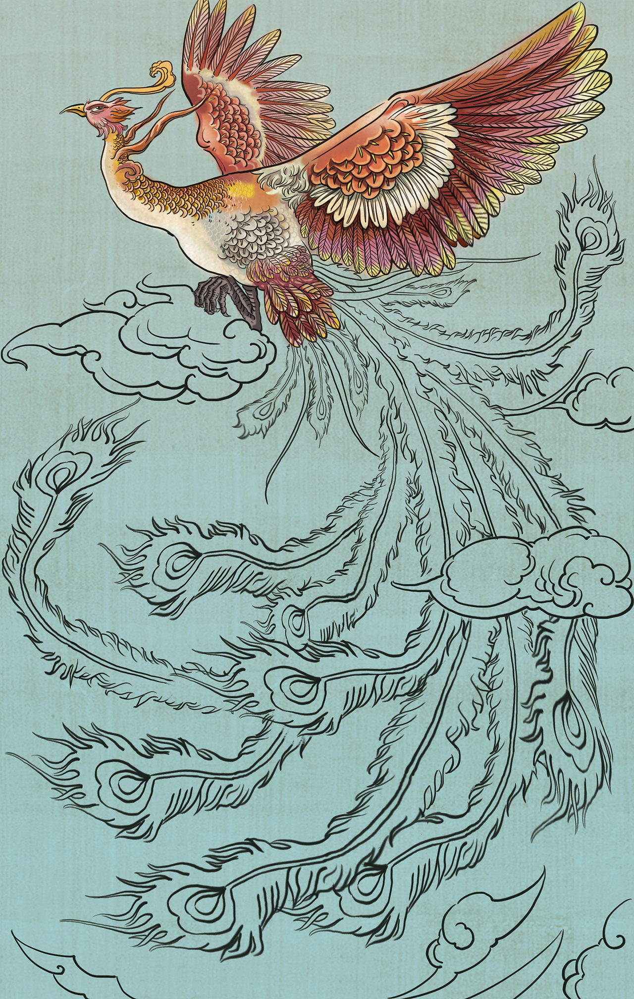 中国神话作品（图ZMjIyMzkzNDA4） - 商业插画 - 站酷设计师一风老师原创素材 - 站酷ZCOOL