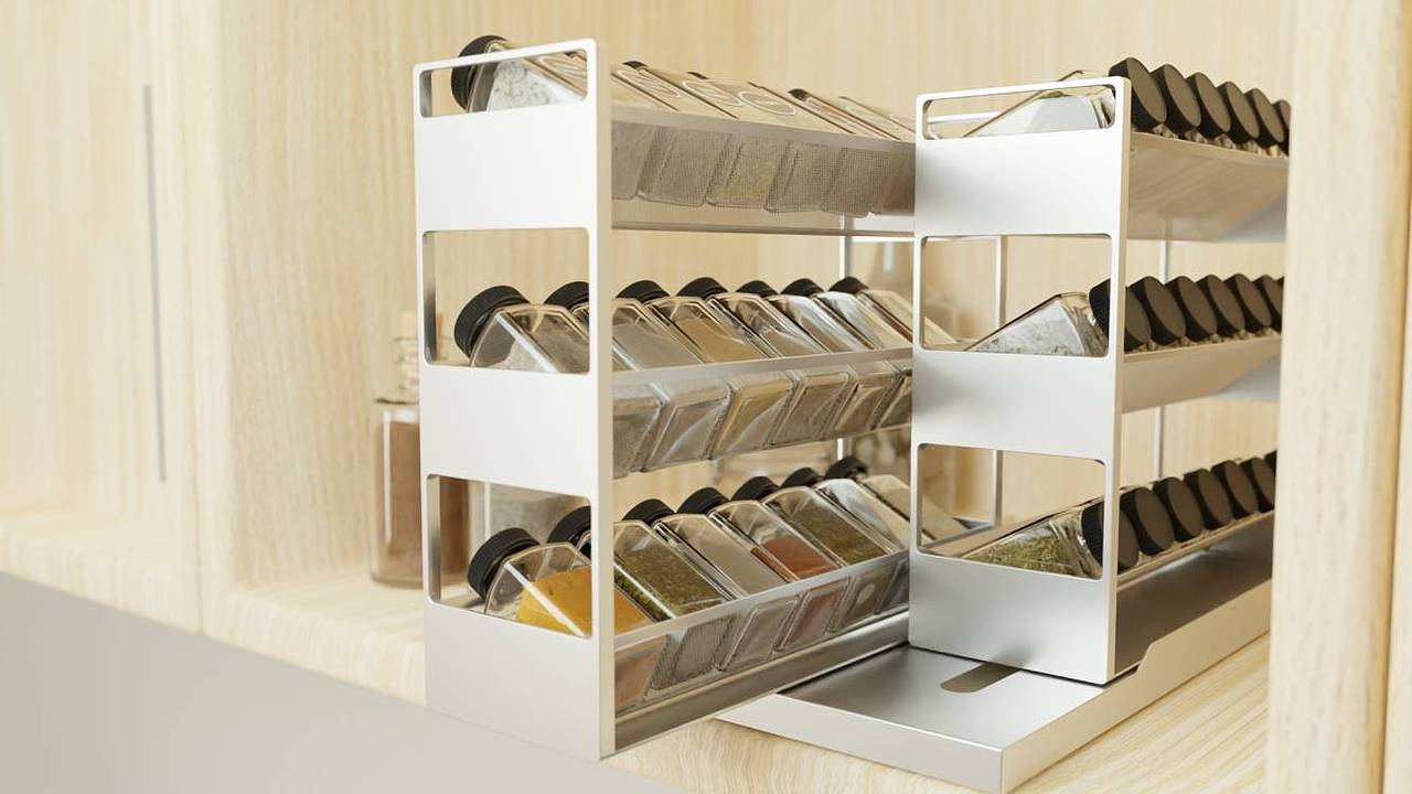 橱柜不锈钢调料架设计（图ZMzI5NDg3MjI0） - 生活用品 - 站酷设计师眼前三亮设计原创素材 - 站酷ZCOOL