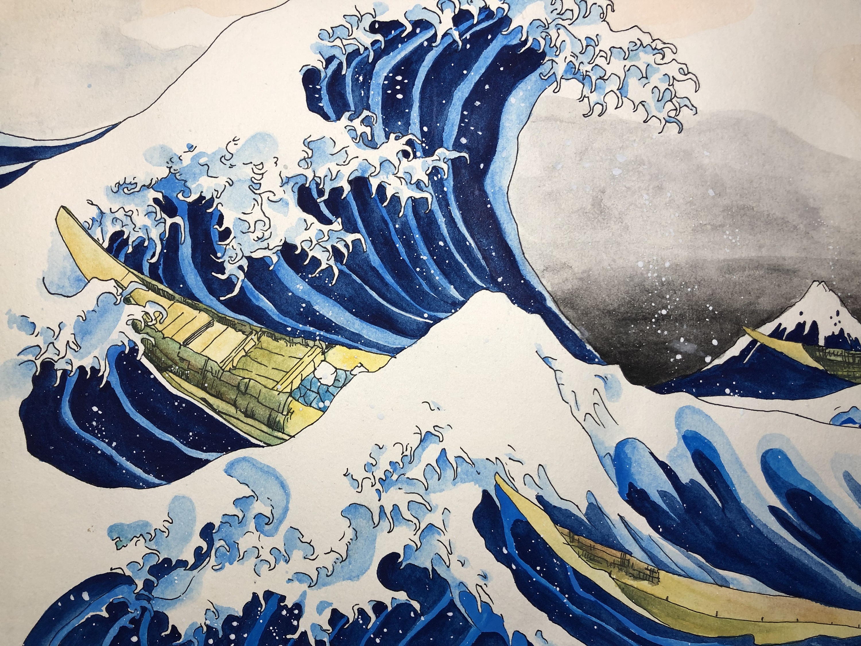 神奈川冲浪图壁纸手机图片