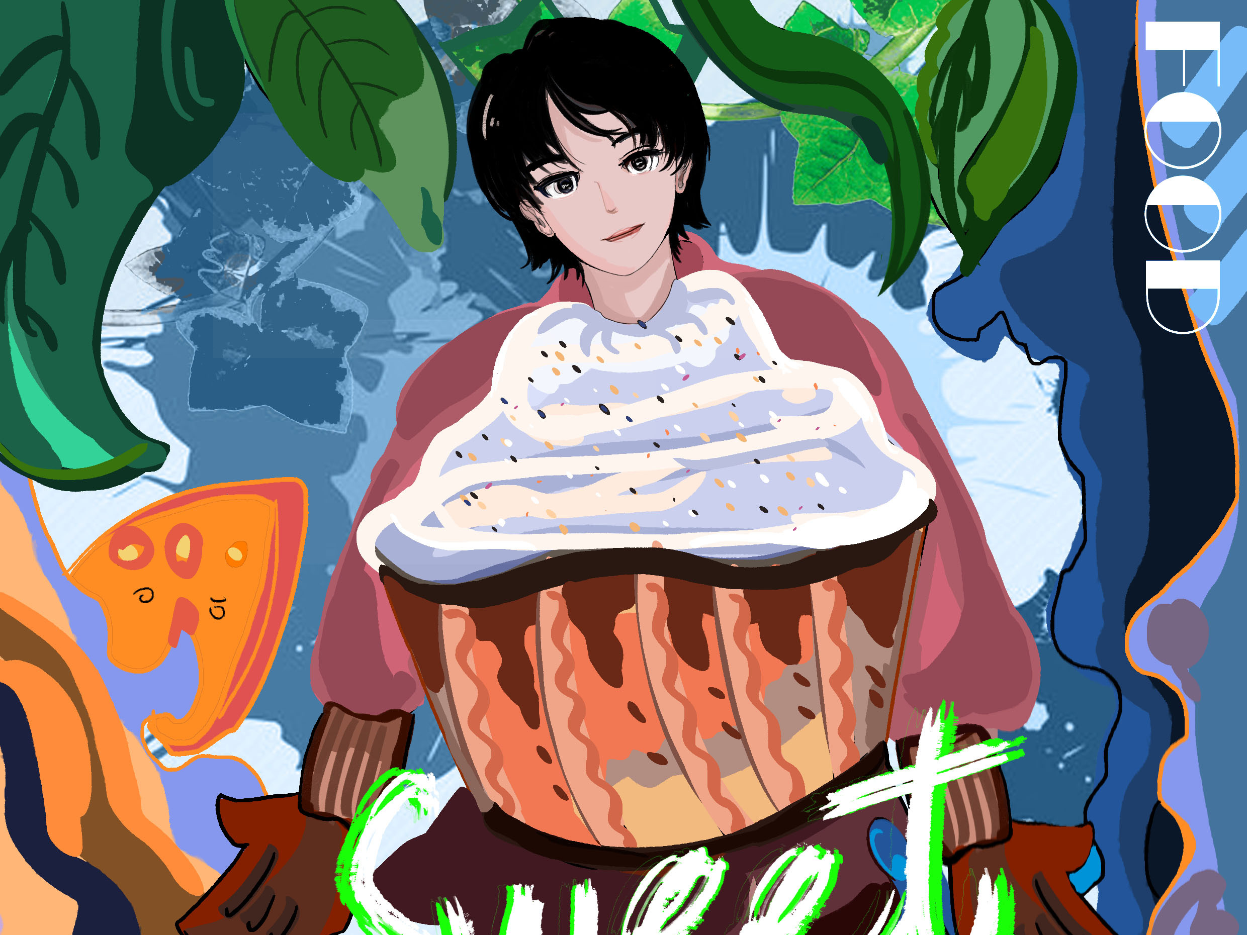 小蛋糕拟人海报_太浪ing-站酷zcool