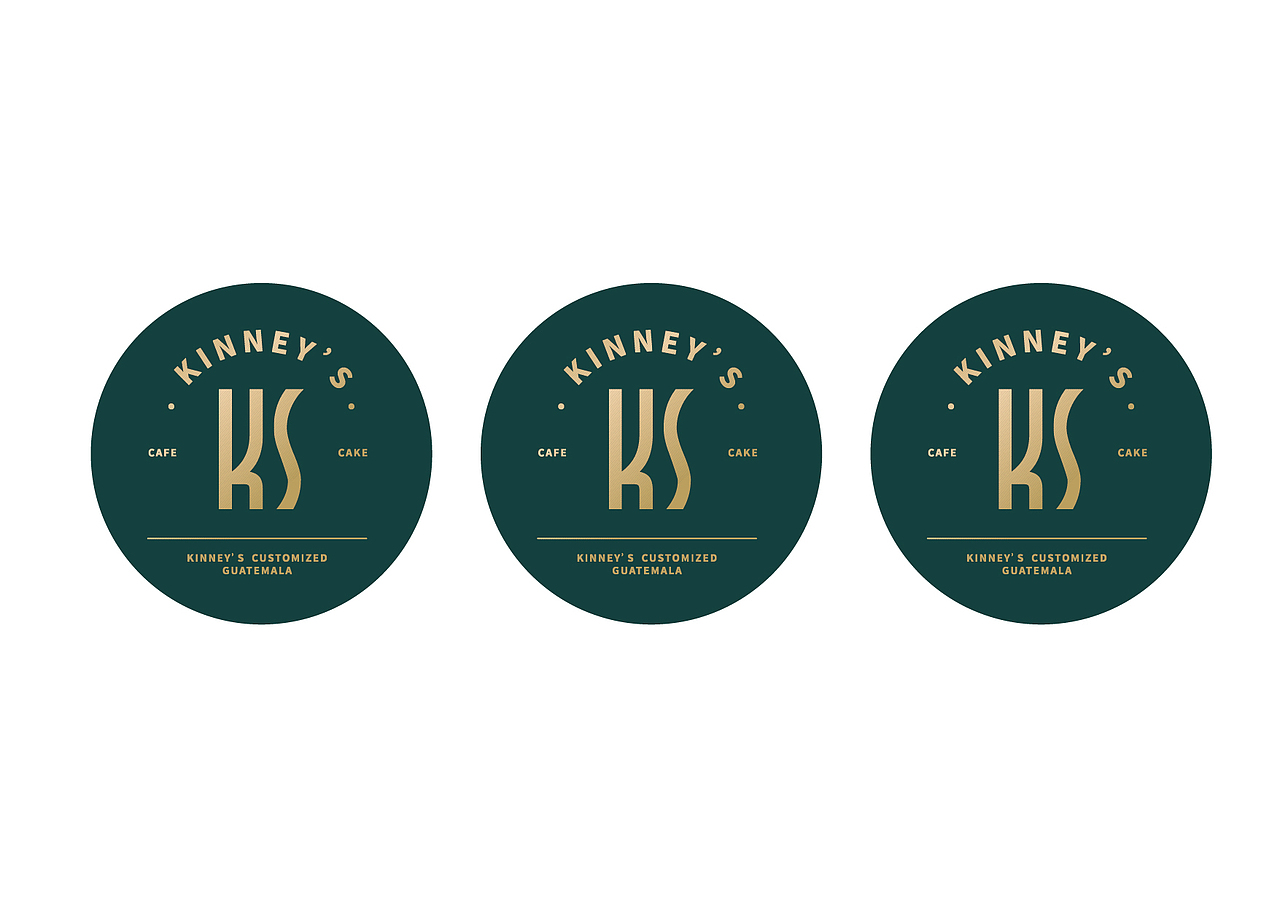 kinneys咖啡贴纸设计