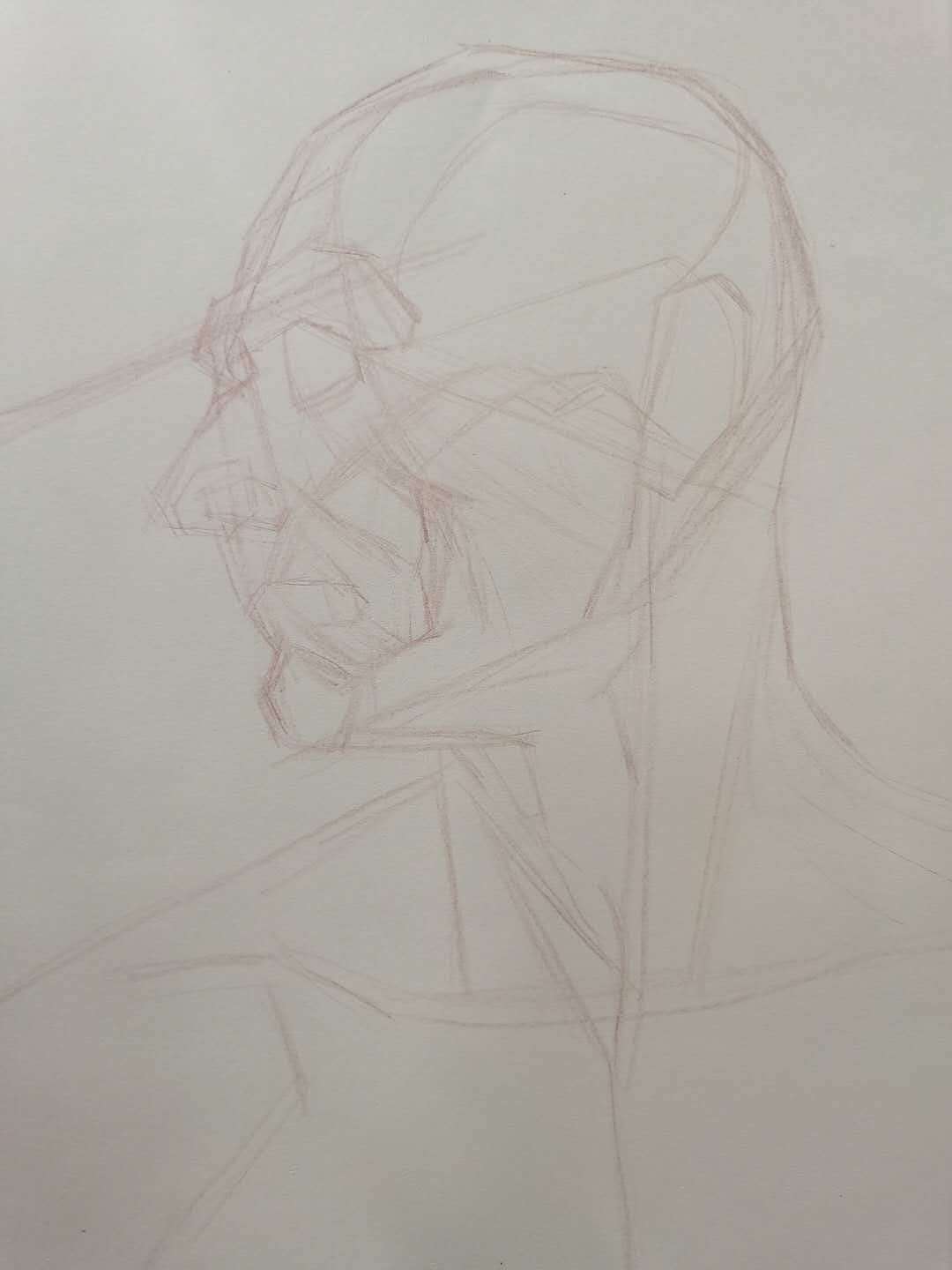 油画侠管老师线下人体写生解剖课课堂示范