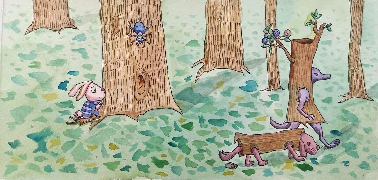 儿童绘本插画水彩练习