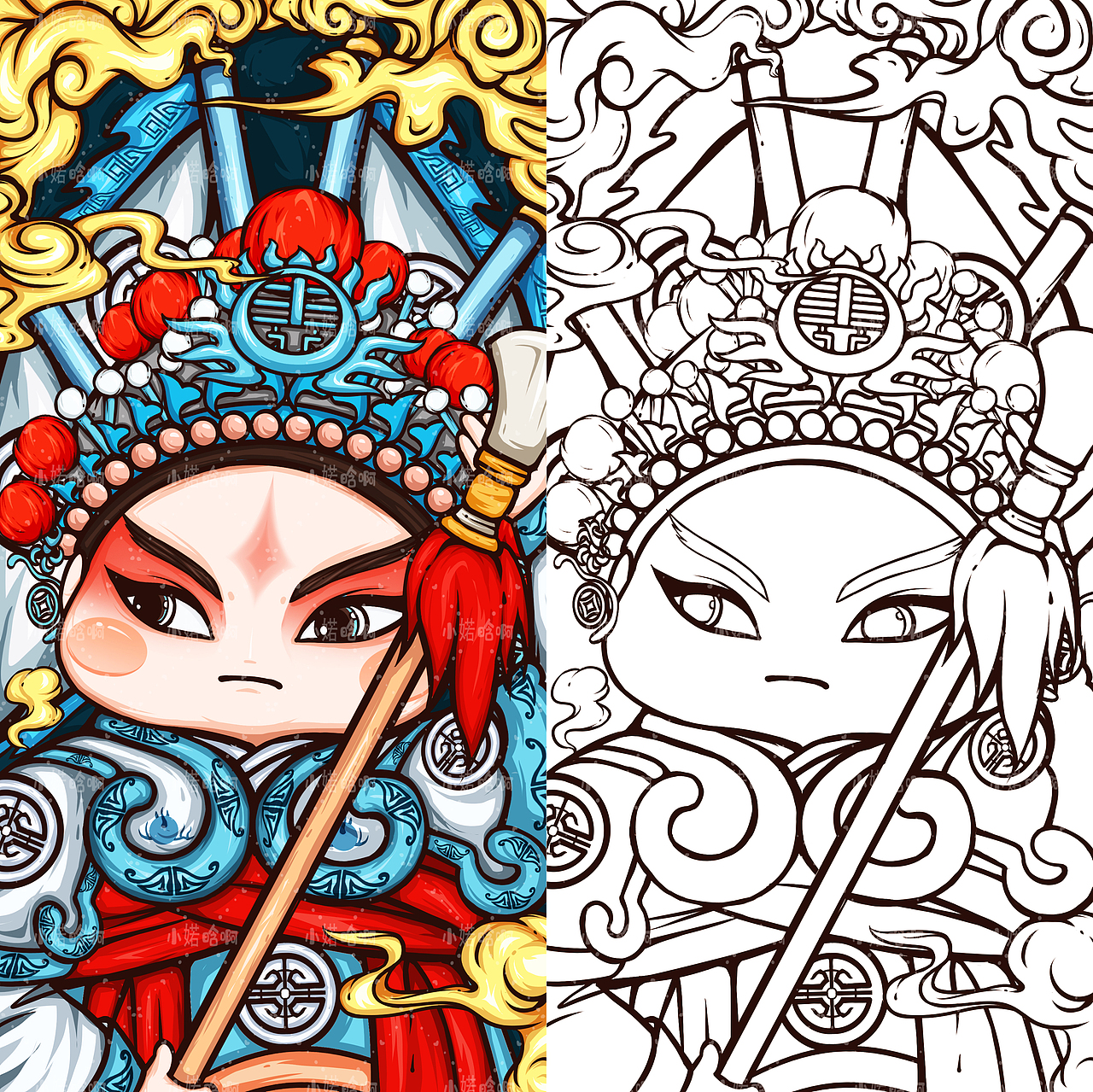 国潮.国粹京剧【生旦净丑】_小婼晗啊-站酷zcool