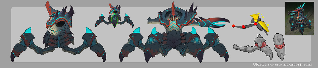 lol《英雄联盟》皮肤设计——厄加特——螃蟹皮肤|其他|其他|雪祥君_