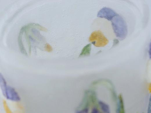 琉璃雕塑- 三色堇玻璃罐