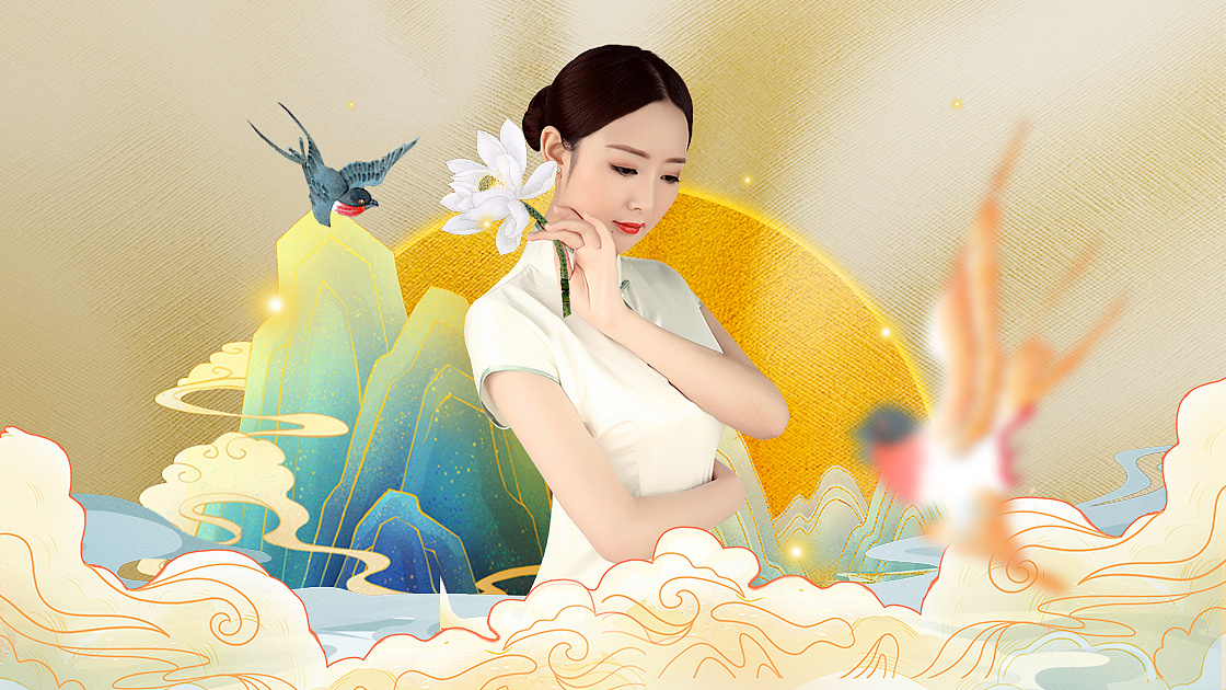 人物国风海报banner 直播海报