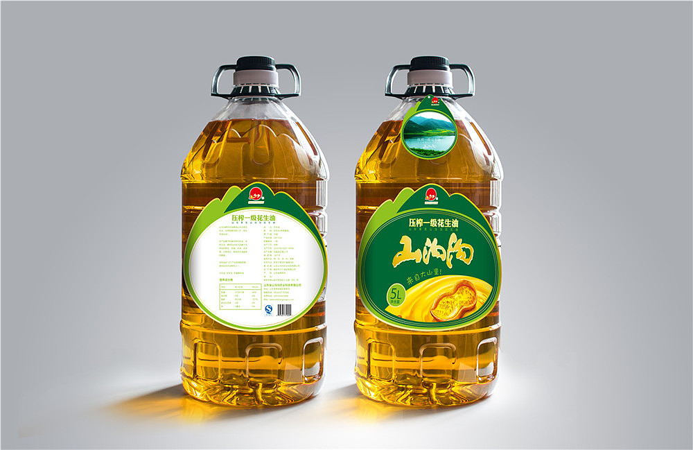 山沟沟花生油包装设计|副食品包装设计|花生油包装设计|包装设计|品牌设计|标贴设计|东德设计