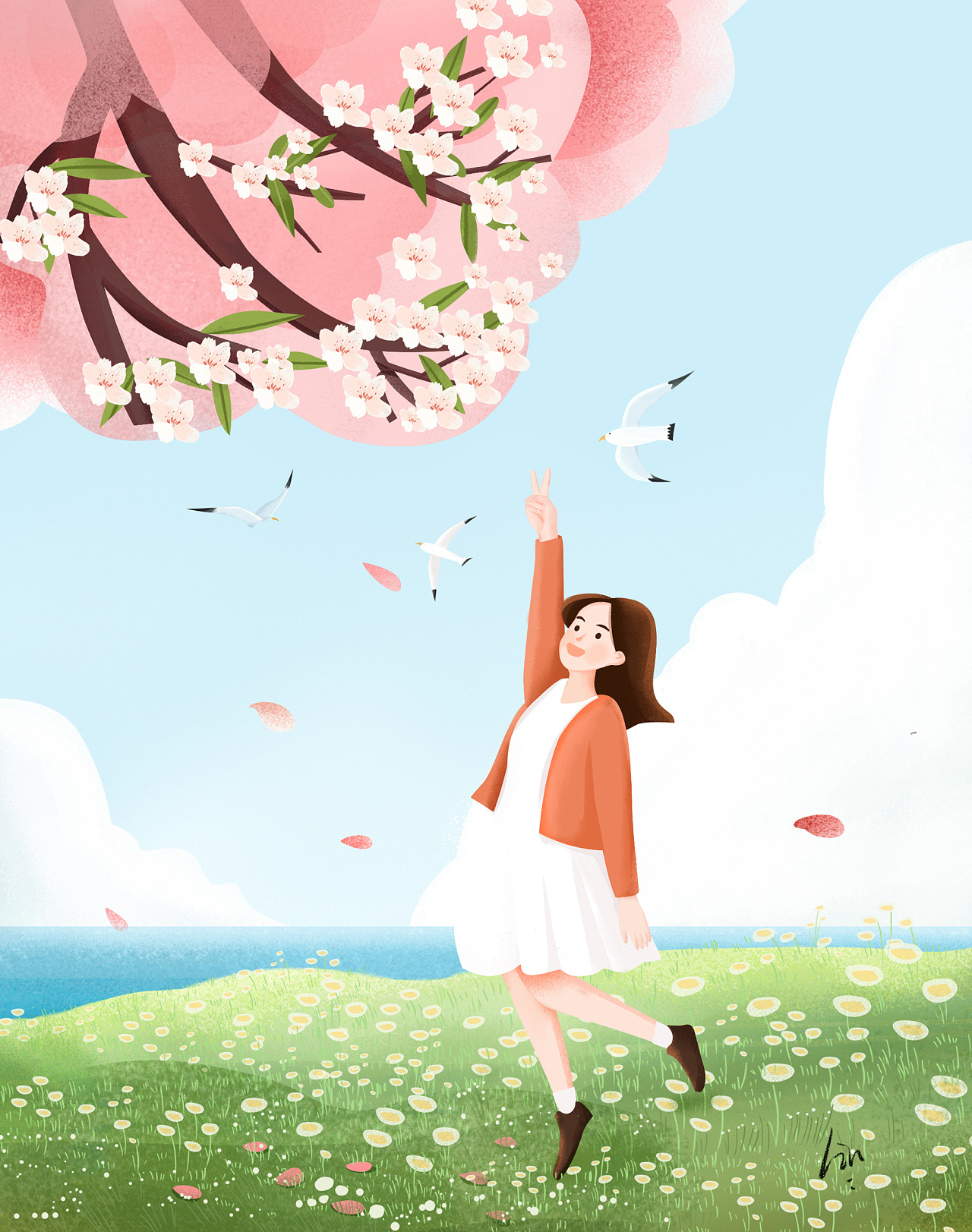 与浙江少年儿童出版社合作的青春读物 系列插画封面(已商用!