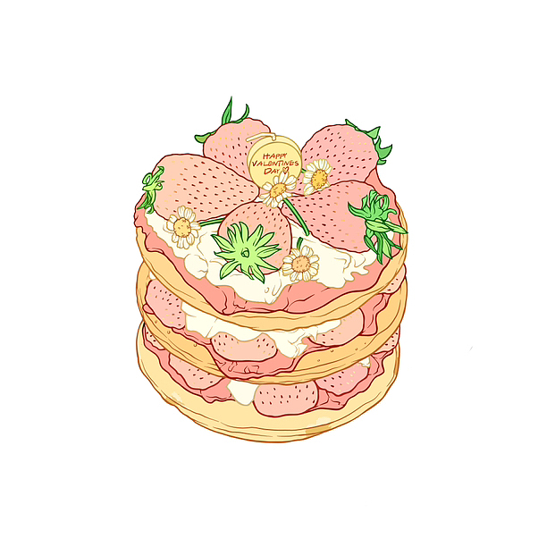 iPad美食插画｜菜单接稿｜松软高颜值蛋糕（图ZMzMxNjM0NjQ0） - 商业插画 - 站酷设计师偶是煎bingo子原创素材 - 站酷ZCOOL