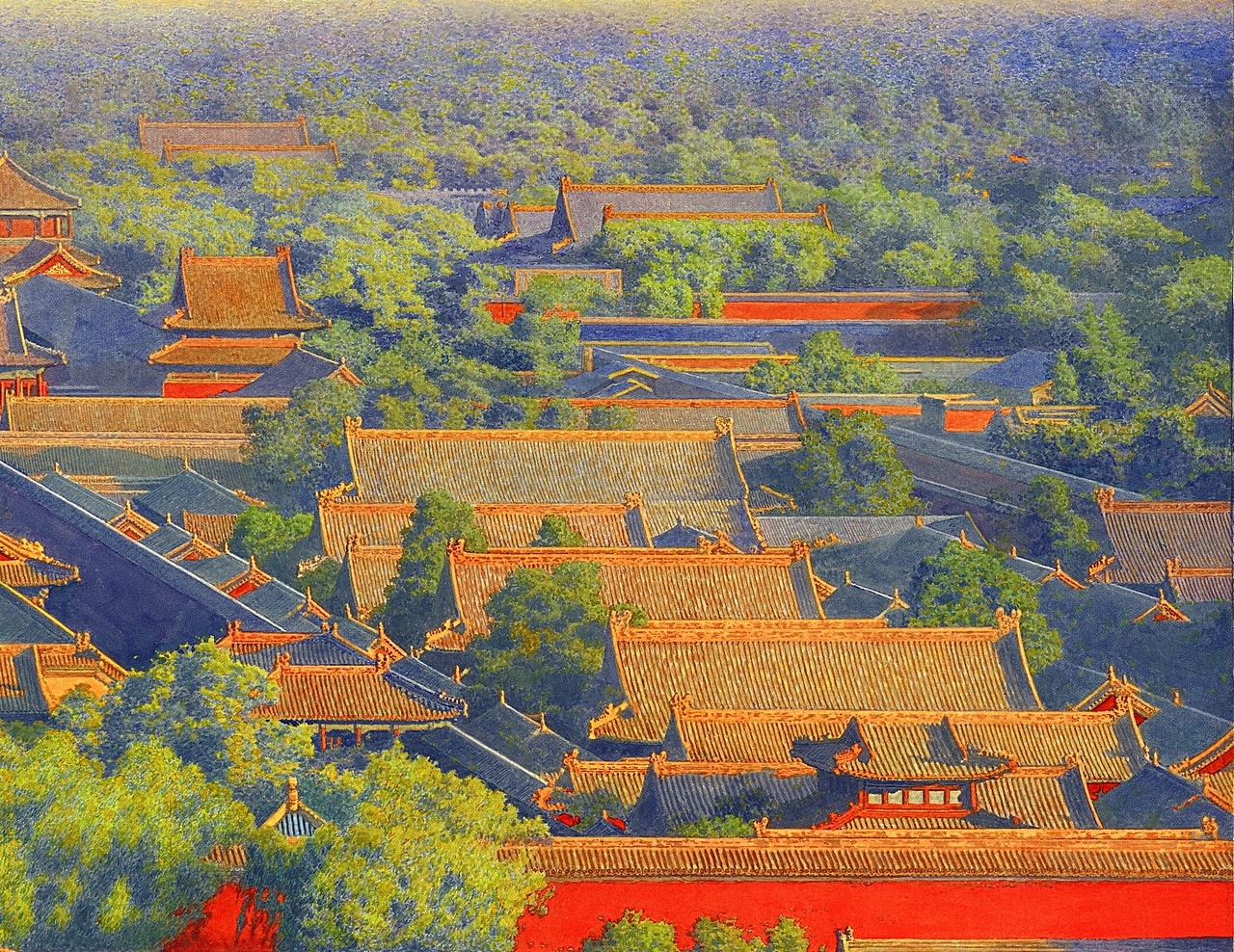 谁会画故宫呢并且还是故宫全景傻不傻