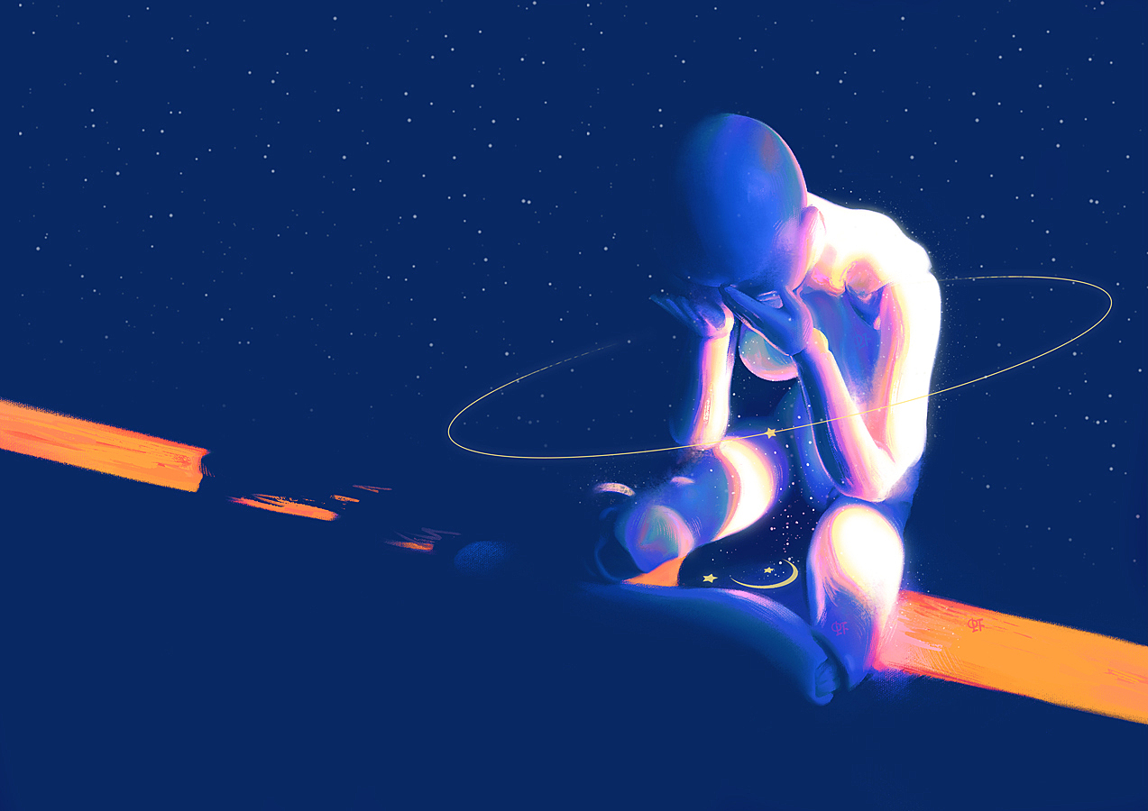 去宇宙了,回来给你带星星