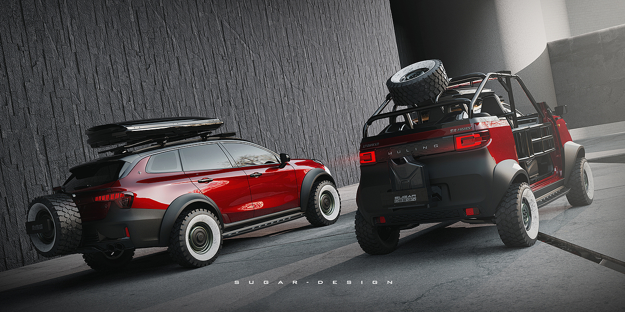 中国车梦幻联动，庆祝伟大的中国共产党百年征程！（图ZMjYwOTQzMDcy） - 交通工具 - 站酷设计师sugarchow原创素材 - 站酷ZCOOL