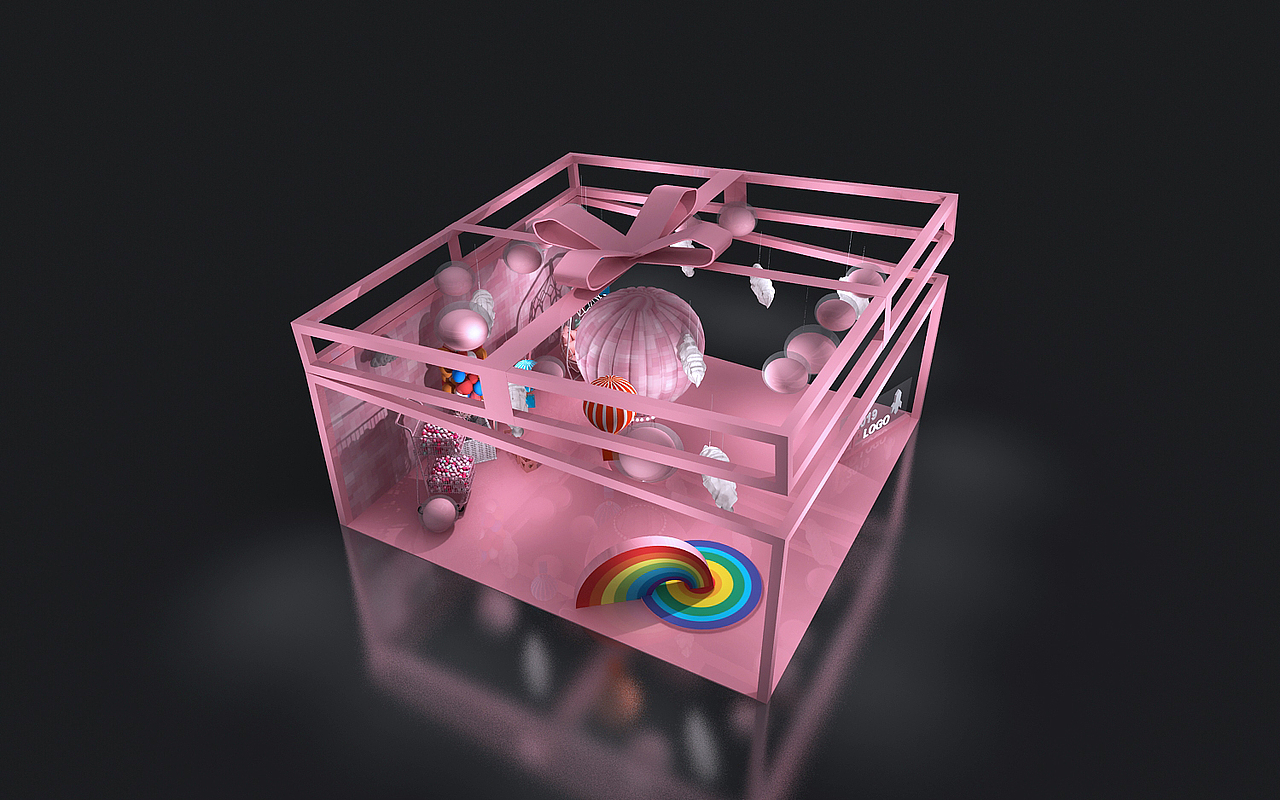 网红打卡点直播间快闪店3d效果图设计（图ZMjEyNDMxODMy） - 其他三维 - 站酷设计师思海设计原创素材 - 站酷ZCOOL