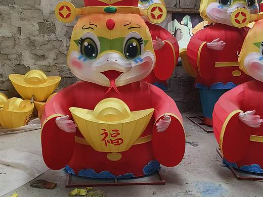 财神爷花灯厂家制作
