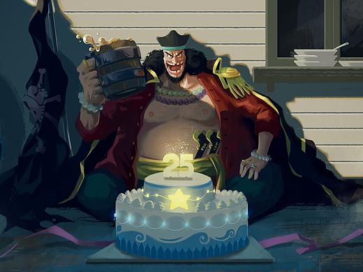 《海賊王》同人：Happy Birthday To Me（個人主頁-ZMzgyMjcxMjQ=） - 創(chuàng)作習作 - 站酷設(shè)計師星懿Studio原創(chuàng)素材 - 站酷ZCOOL