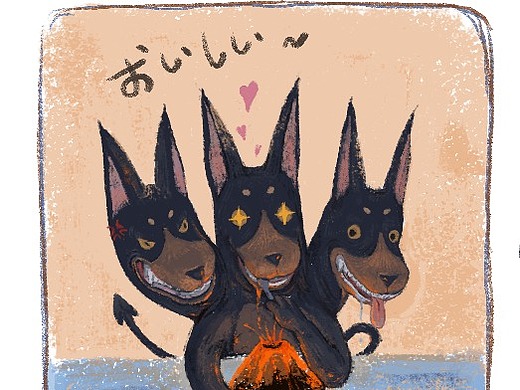 小色稿练习——三头犬的日常