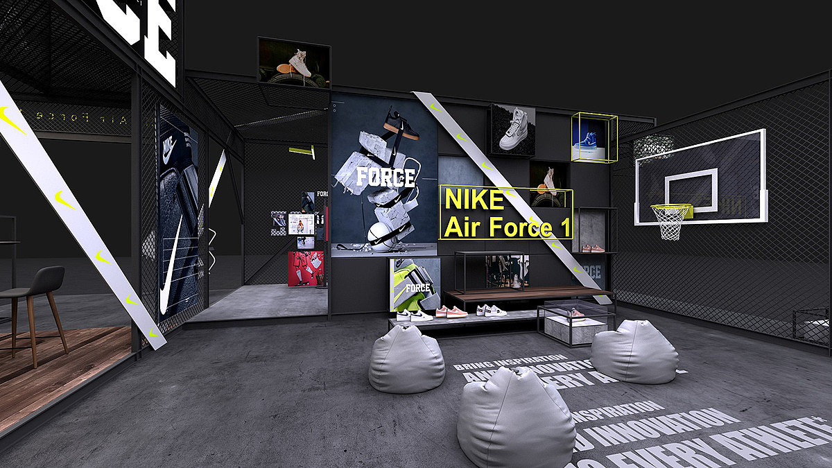 NIKE耐克路演效果图（图ZMjQ2NDI0MjAw） - 场景 - 站酷设计师柠檬之恋原创素材 - 站酷ZCOOL