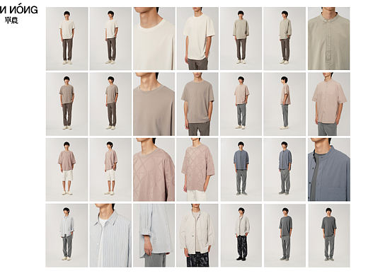 几个月前为单农拍摄了一组lookbook