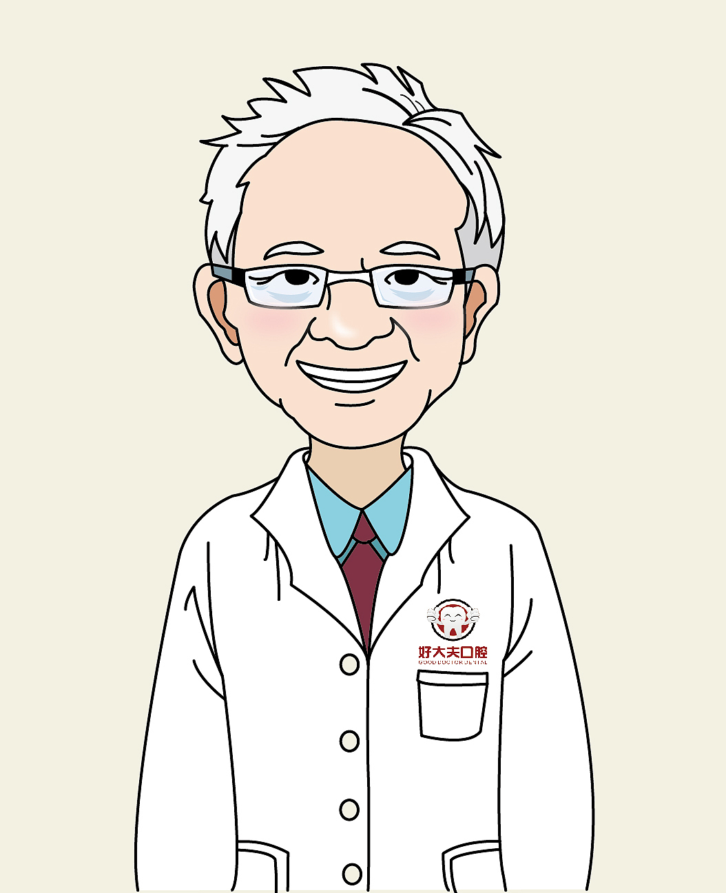 口腔医生形象插画（图ZODg2NDMyMDg=） - 商业插画 - 站酷设计师一碗饭就够了原创素材 - 站酷ZCOOL