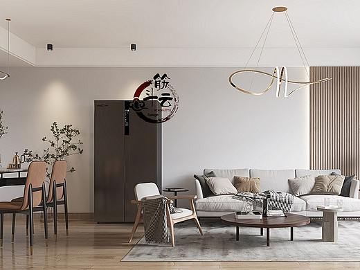 筋斗云效果图—现代客餐厅