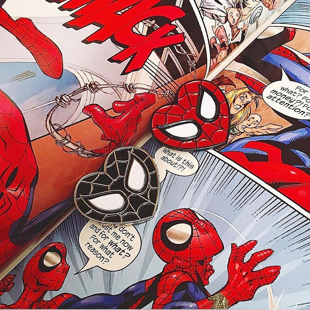 Spider-Man Love Pin 黑红蜘蛛情侣款徽章（图ZODk5OTQyMjg=） - 商业插画 - 站酷设计师pinleader原创素材 - 站酷ZCOOL