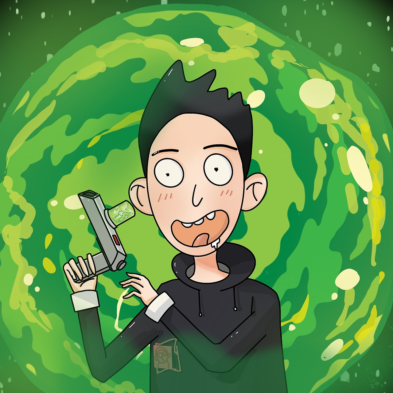瑞克和莫蒂风格插画