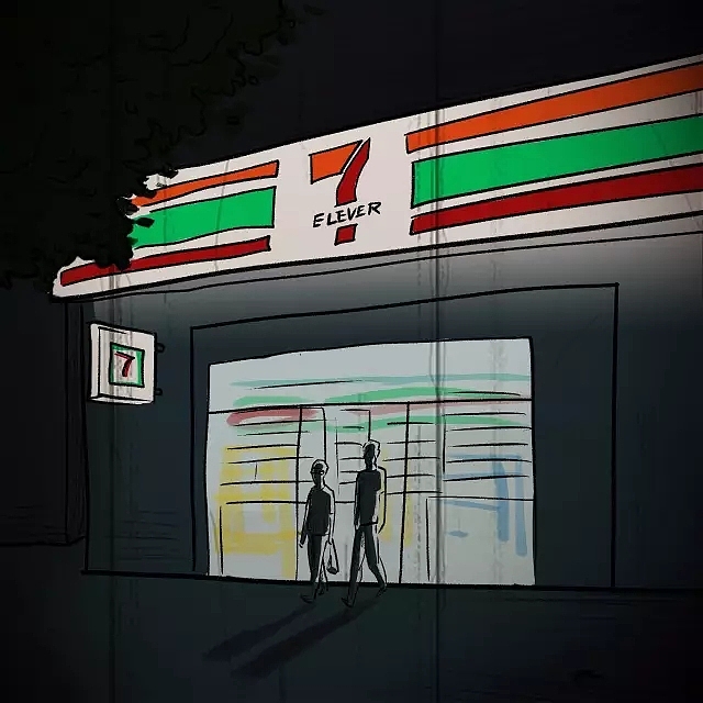 熊猫怪谈 | 电梯里的黑衣女子（图ZNTM2NjY1MDA=） - 艺术插画 - 站酷设计师熊猫窝原创素材 - 站酷ZCOOL