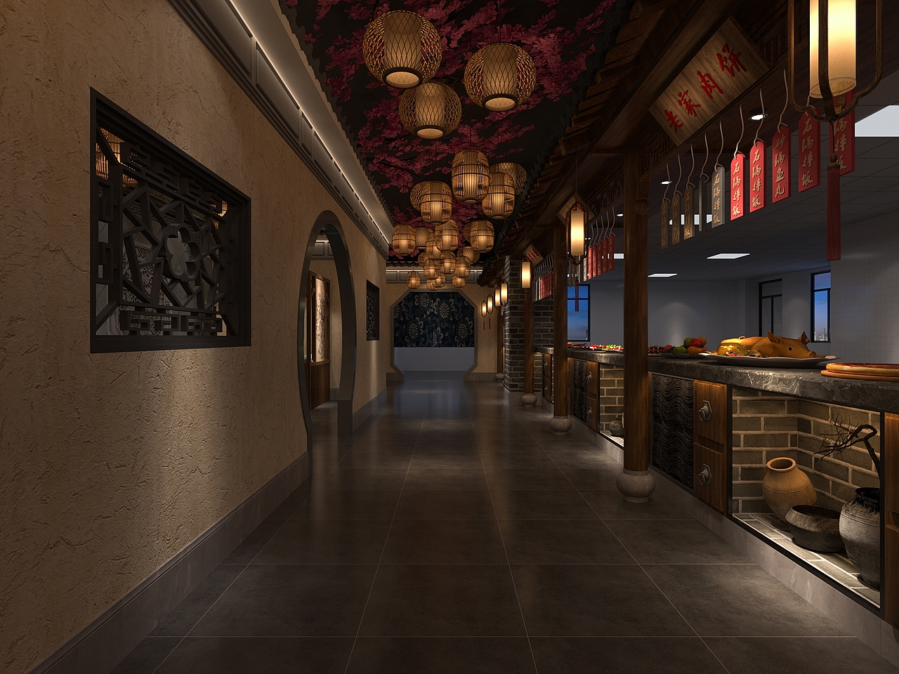 中式风格餐厅饭店的设计 陈超（图ZMTg4NDgzODU2） - 家装设计 - 站酷设计师陈超设计原创素材 - 站酷ZCOOL