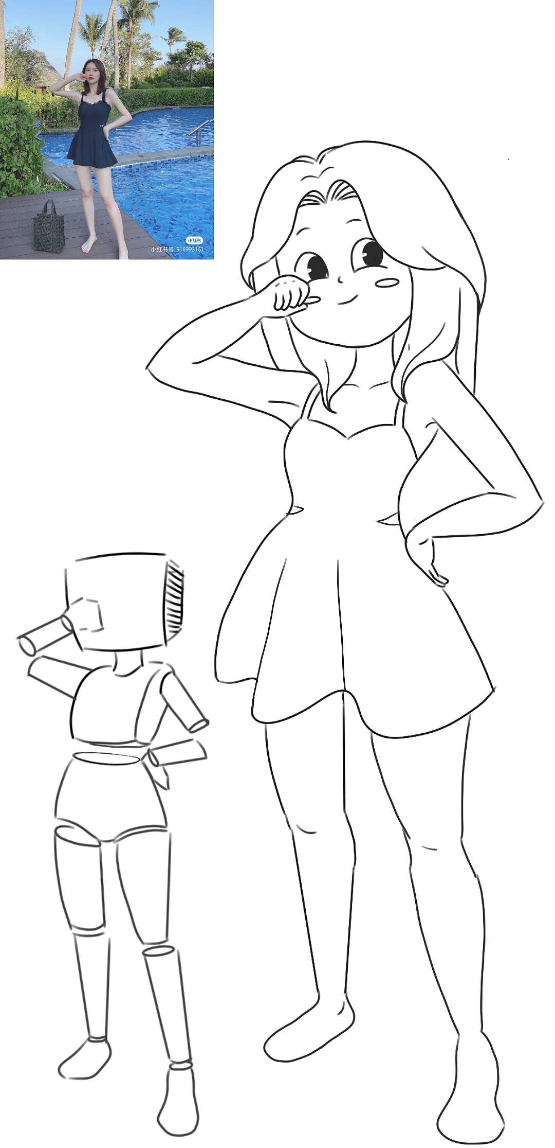 照片转插画速写合集（图ZMzA5NTAzNDAw） - 新锐潮流插画 - 站酷设计师野生喵了咪原创素材 - 站酷ZCOOL