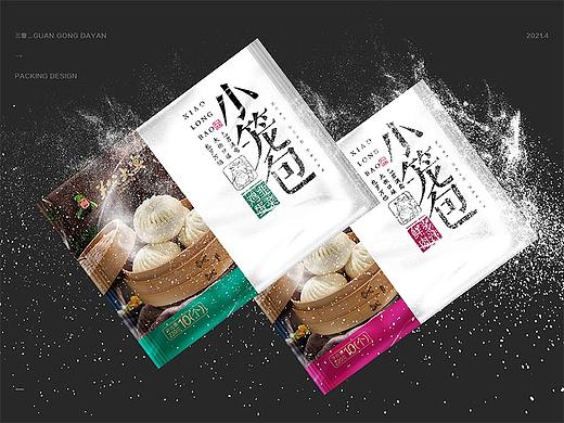 【包装设计】关公大宴小笼包包装袋设计