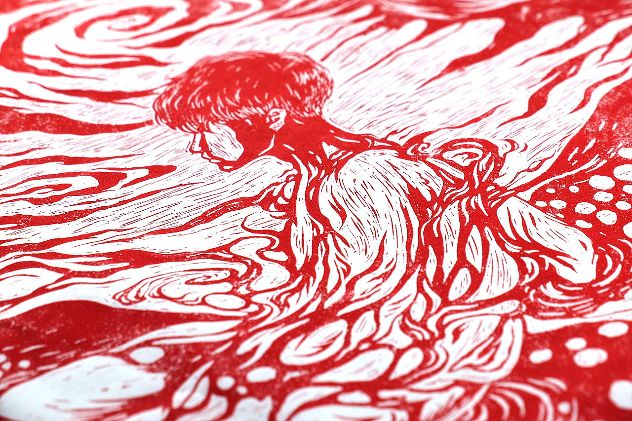 Sweet Sadness版画附过程~以及之前做的部分版画合集（图ZMzQyMDUwMjQ=） - 商业插画 - 站酷设计师neuneuneu原创素材 - 站酷ZCOOL